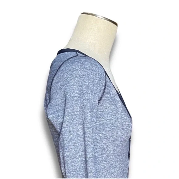 Lululemon Awesoma Henley Long Sleeve In Heathered Inkwell - Picture 6 of 13